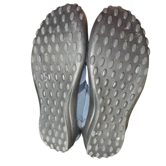 Privo by Clarks Mary Jane Flats 7M Navy Blue Comfort Mesh Leather Slip On - Picture 3 of 6